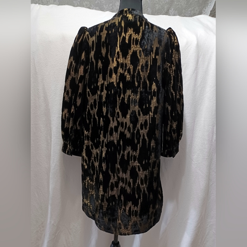 NWT Pomander Place Metallic Velvet Burnout Samantha Party Mini Dress Size Medium - Picture 5 of 10